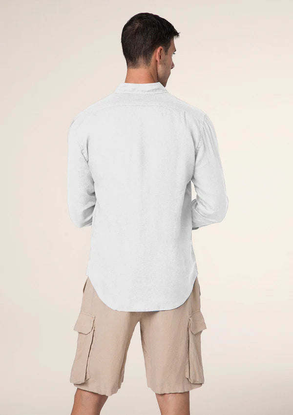 Camicia Uomo misto lino F**K Bianca Effek
