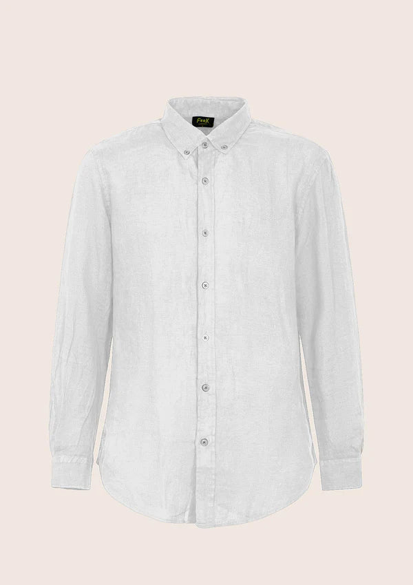 Camicia Uomo misto lino F**K Bianca Effek