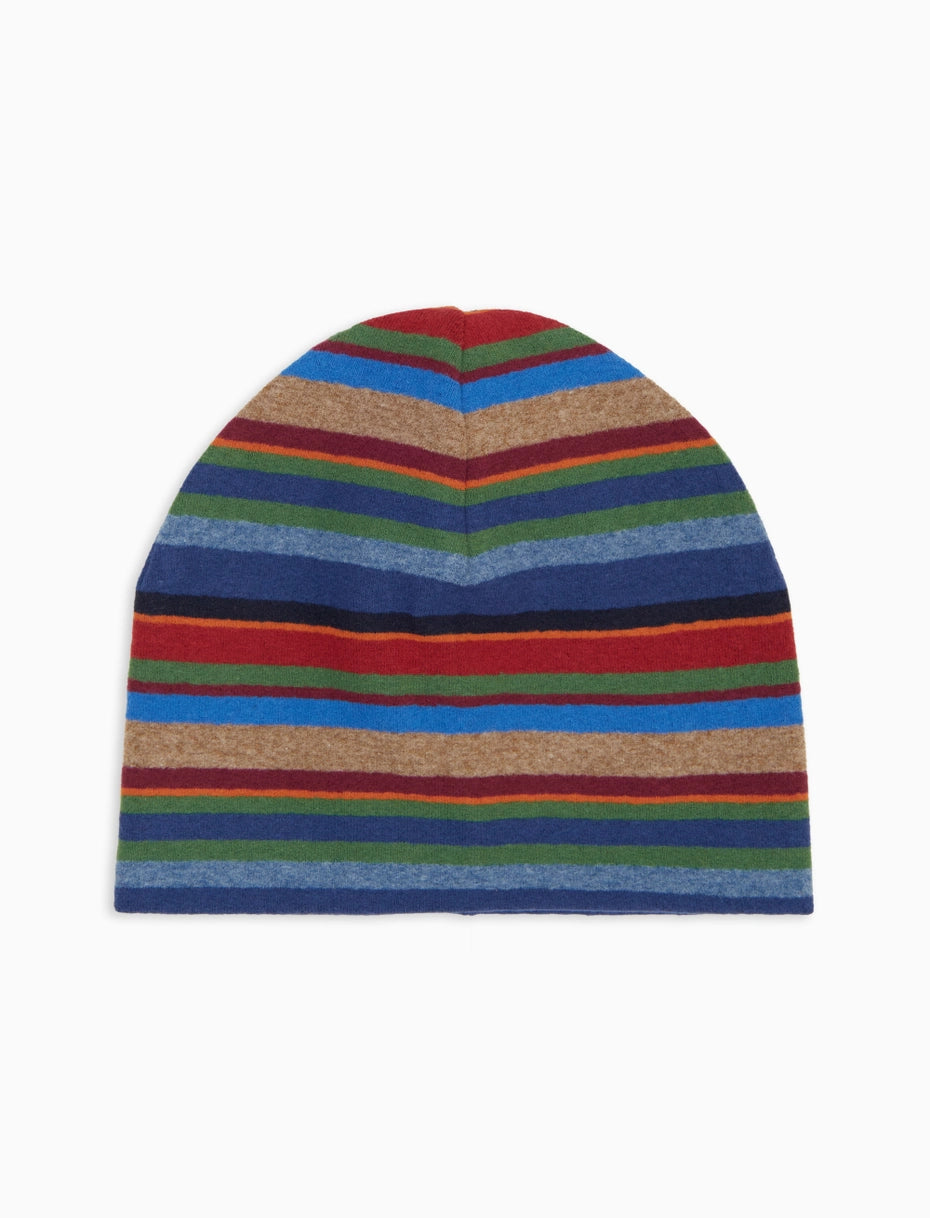 Calotta bambino pile blu righe multicolor Gallo
