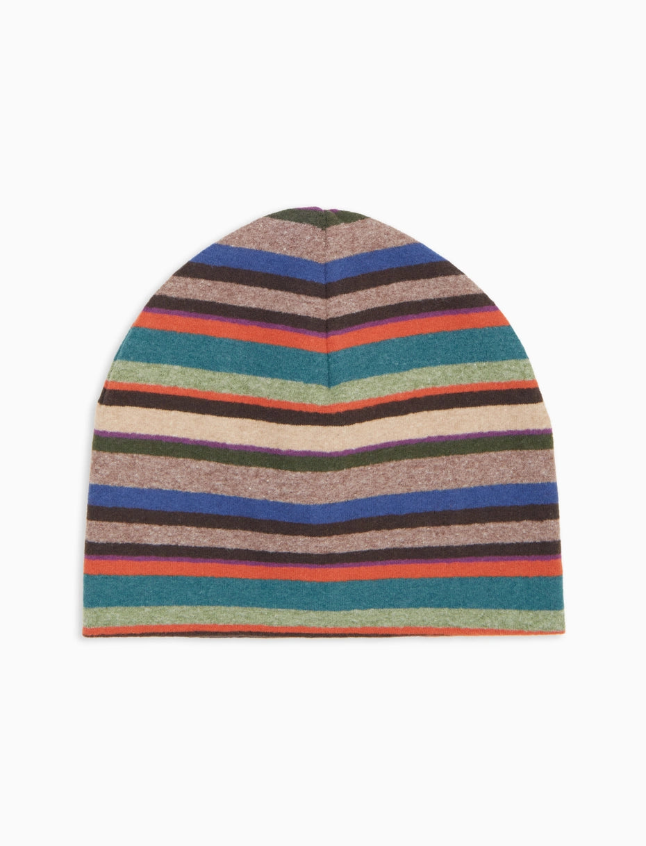 Calotta bambino pile beige righe multicolor Gallo