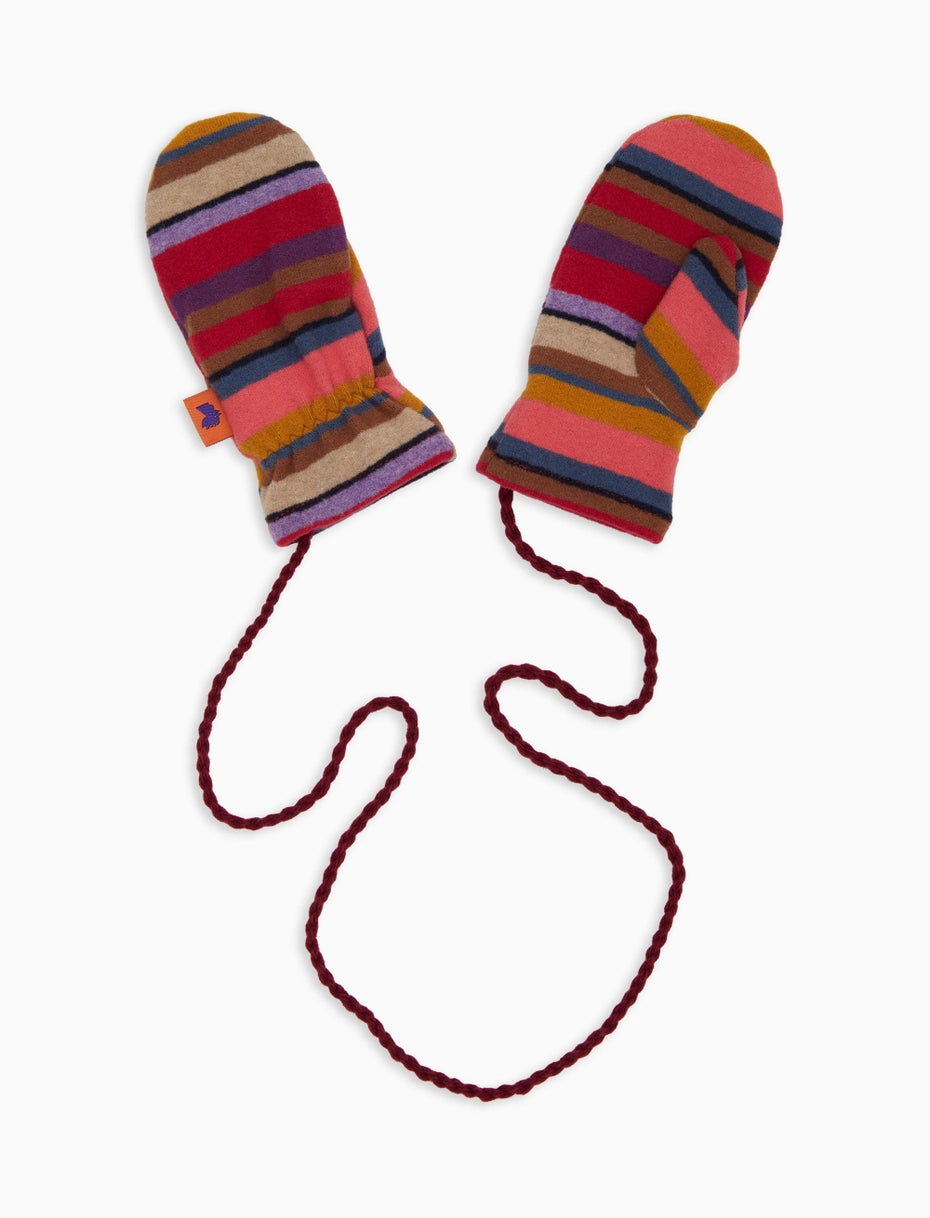 Manopole bambino pile bordò righe multicolor Gallo