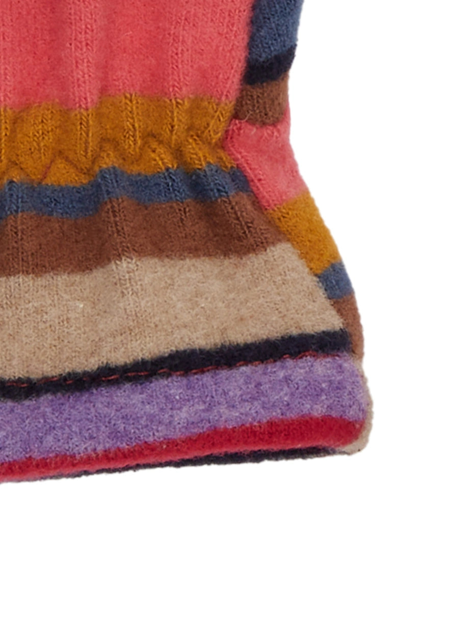 Manopole bambino pile bordò righe multicolor Gallo