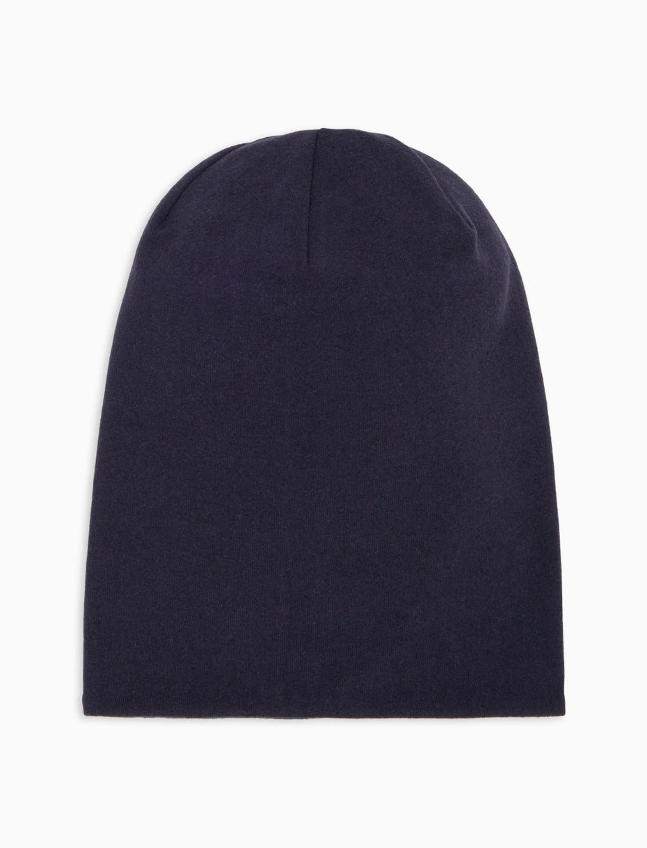 Berretto lungo reversibile bambino pile blu righe multicolor Gallo