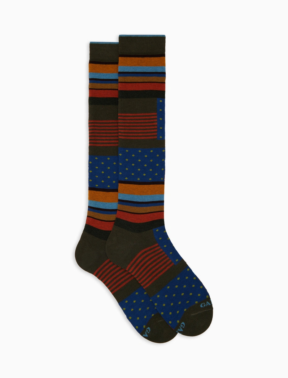 Gallo Calze Lunghe Donna In Cotone – Fantasia Orsetti Gommosi, Colore Nero, Autunno Inverno 2021