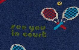 Calze lunghe uomo cotone nero o blu fantasia tennis Gallo