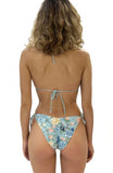BIKINI TRIANGOLO IMBOTTITO SLIP BRASILIANA STAMPA MONKEY POISSON D'AMOUR