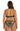 Bikini Balconcino Ferretto E SLIP FIOCCHI REVERSIBILE STAMPA Safari E TINTA UNITA NERO Curvy Pin-Up Stars