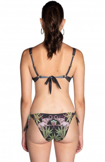 Bikini Brassiere Anella e Slip fiocchi, copertura media stampa Safari Pin-Up Stars