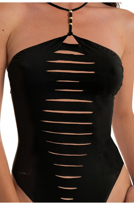 Costume da Bagno Intero Cut-Out Tinta Unita Poisson D'Amour