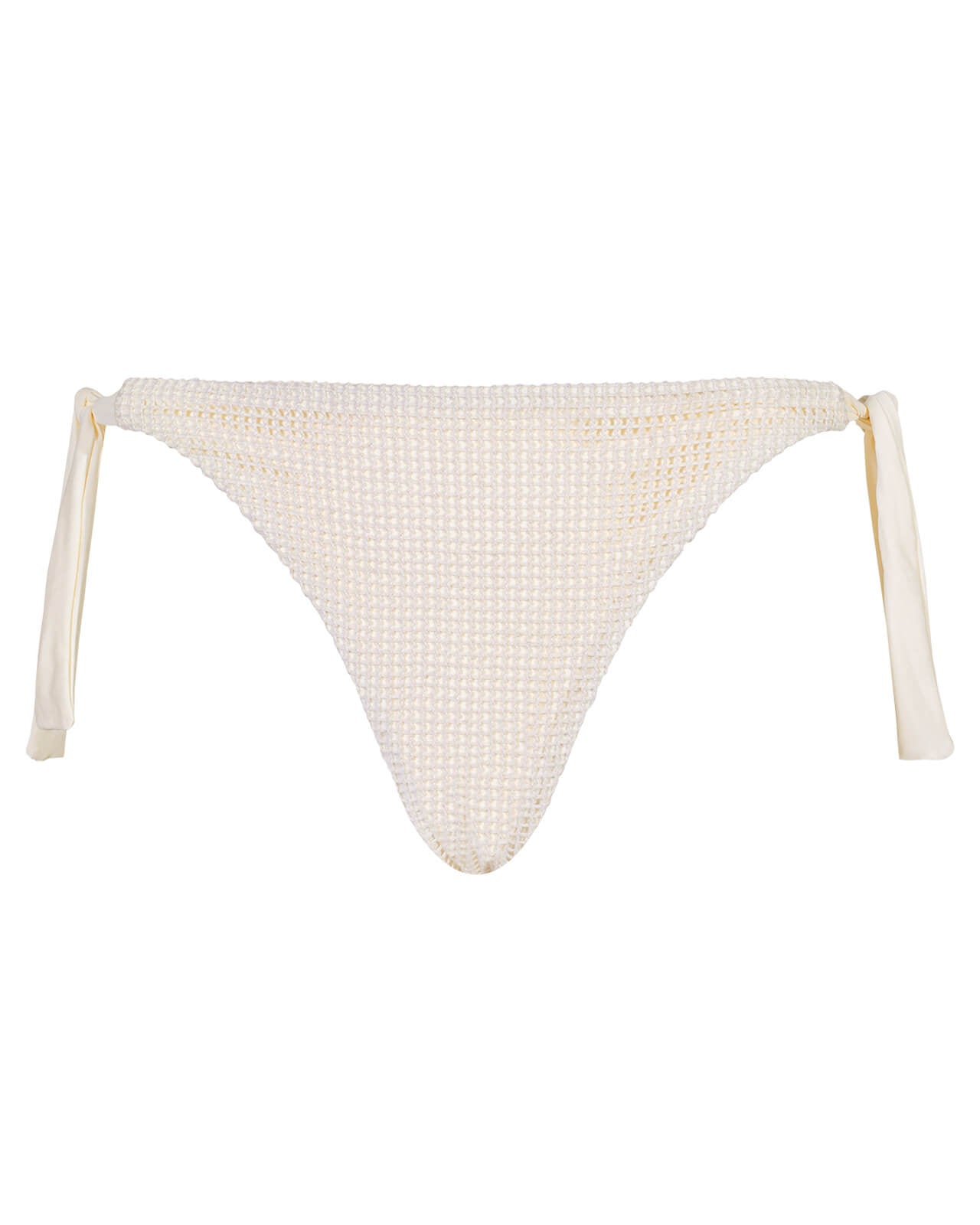 BIKINI Triangolo pizzo macramè E TANGA FIOCCHI RETE avorio Raffaela D'Angelo