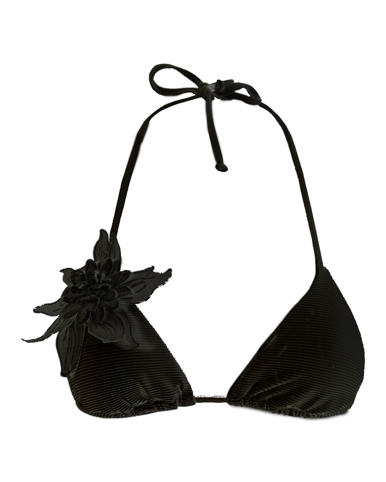 BIKINI Triangolo ottoman con fiore organza  E BRASILIANO APPLICAZIONE FIORE Raffaela D'Angelo