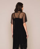 Abito caftano in tulle con paillettes Twinset