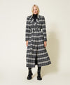 Cappotto in misto lana check Twinset