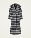 Cappotto in misto lana check Twinset