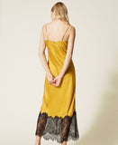 Sottoveste lunga in raso con pizzo Twinset