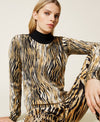 Maglia lupetto con stampa animalier Twinset