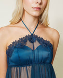 Babydoll in tulle ricamato Twinset