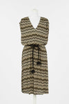 Abito longuette a righe spinato jacquard Twinset