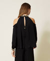 Blusa in georgette con ricamo Twinset