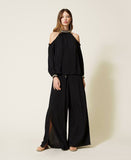 Blusa in georgette con ricamo Twinset