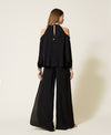 Blusa in georgette con ricamo Twinset