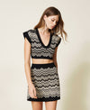 Top cropped e minigonna jacquard spinato Twinset