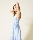 Abito longuette a righe jacquard Twinset