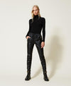 Pantaloni effetto pelle con coulisse Twinset