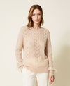 Maglia con piume e strass Twinset
