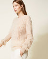 Maglia con piume e strass Twinset