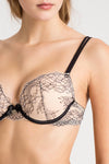 Reggiseno Push-Up in pizzo rébrodé  e Slip Tulle a scelta Twinset