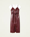 Abito longuette con pizzo e T-shirt Twinset