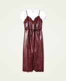 Abito longuette con pizzo e T-shirt Twinset
