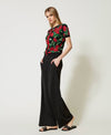 Pantaloni ampi con fascia alta Twinset