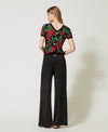 Pantaloni ampi con fascia alta Twinset
