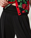 Pantaloni ampi con fascia alta Twinset