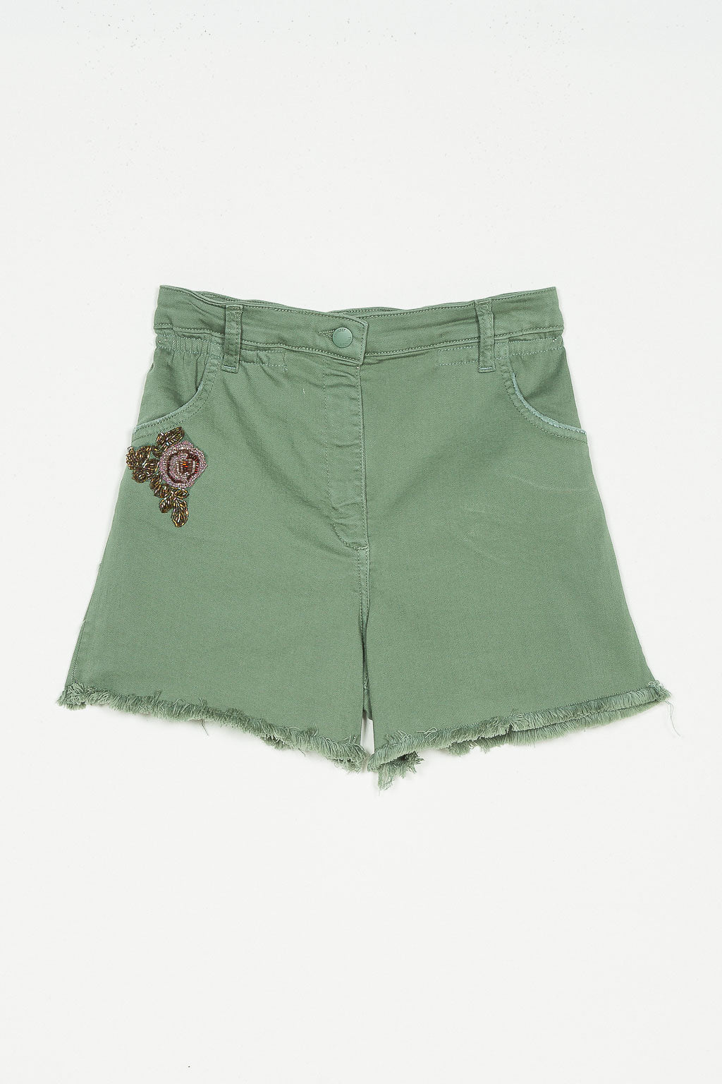 Shorts in bull con ricamo patch Twinset