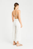Pantaloni cropped in pizzo macramè Twinset