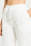 Pantaloni cropped in pizzo macramè Twinset