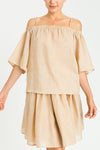 Blusa off-shoulder in ramiè Twinset