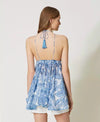 Top in georgette con stampa Twinset