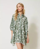 Camicia over in mussola stampata Twinset