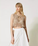 Top cropped in macramè Twinset