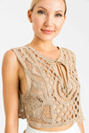 Top cropped in macramè Twinset