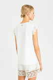 Top con inserti in sangallo con macramè Twinset