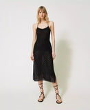 Abito lungo con spalline e spacchi Twinset