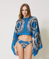 Poncho-foulard con stampa Twinset