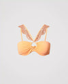Bikini Fascia da bagno coulisse e pizzo macramè con Brasiliana da bagno Twinset