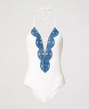 Costume intero con pizzo macramè Twinset