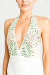 Costume intero con ricamo e paillettes Twinset